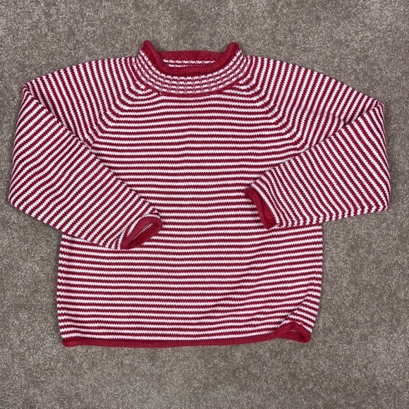 Cc. Bates girls medium 10/12 red white striped - Picture 1 of 7